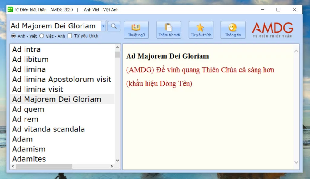 Giới thiệu Phần mềm và App Từ điển Triết Thần Công Giáo